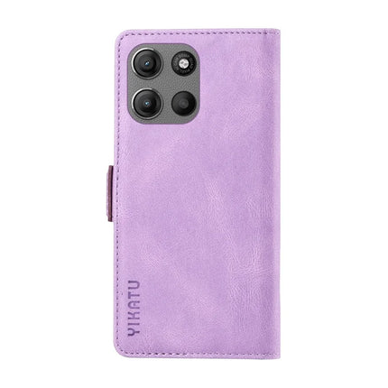 For Motorola Moto G15 4G Leather Case YIKATU YK-005 Skin-touch Feeling Wallet Phone Cover