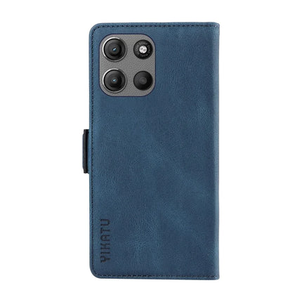 For Motorola Moto G15 4G Leather Case YIKATU YK-005 Skin-touch Feeling Wallet Phone Cover