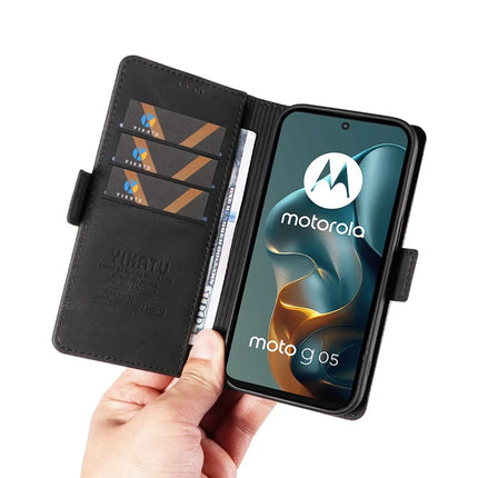 For Motorola Moto G05 4G Leather Case YIKATU YK-005 Skin-touch Feeling Wallet Phone Cover