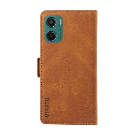 For Motorola Moto G05 4G Leather Case YIKATU YK-005 Skin-touch Feeling Wallet Phone Cover