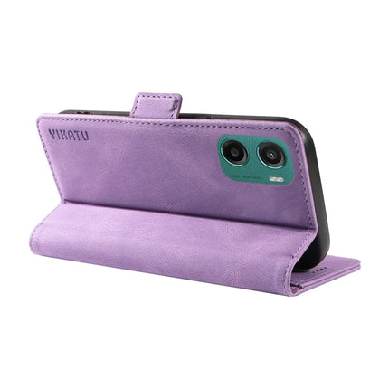 For Motorola Moto G05 4G Leather Case YIKATU YK-005 Skin-touch Feeling Wallet Phone Cover