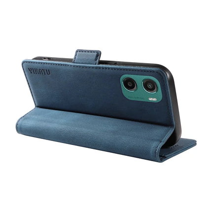 For Motorola Moto G05 4G Leather Case YIKATU YK-005 Skin-touch Feeling Wallet Phone Cover