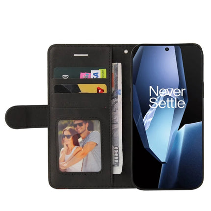 For OnePlus Ace 5G Leather Case Wallet Stand Color Splicing Phone Cover