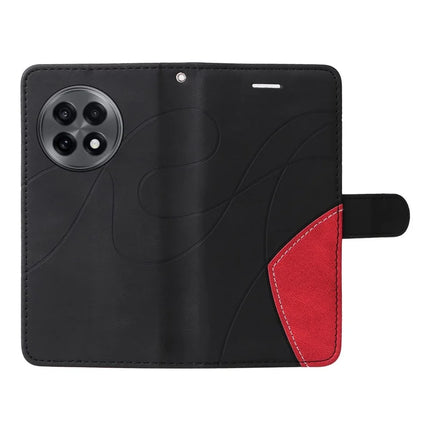 For OnePlus Ace 5G Leather Case Wallet Stand Color Splicing Phone Cover
