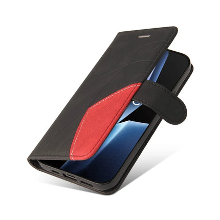 For OnePlus Ace 5G Leather Case Wallet Stand Color Splicing Phone Cover