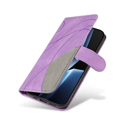 For OnePlus Ace 5G Leather Case Wallet Stand Color Splicing Phone Cover