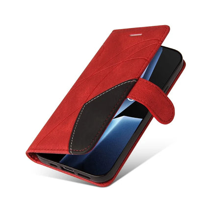 For OnePlus Ace 5G Leather Case Wallet Stand Color Splicing Phone Cover