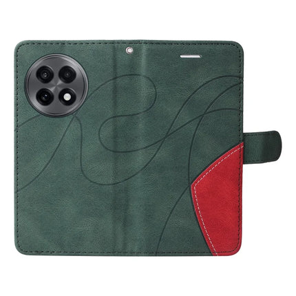 For OnePlus Ace 5G Leather Case Wallet Stand Color Splicing Phone Cover