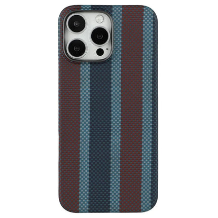For iPhone 16 Pro Magnetic Case Tri Color Aramid Fiber Slim Phone Cover with Metal Lens Frame