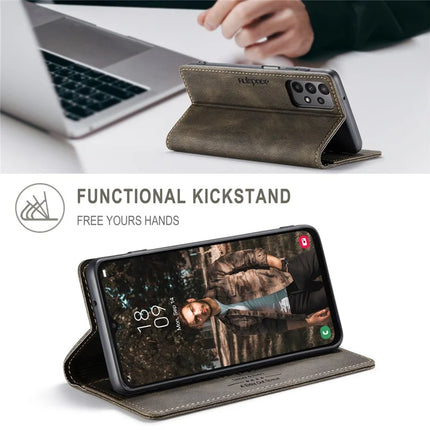For Samsung Galaxy M23 5G / Galaxy A23 5G (Global Version) Wallet Case AUTSPACE A01 Leather Stand Cover with RFID Blocking Card Holder