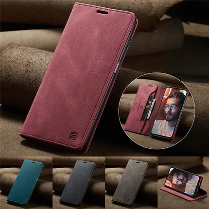 For Samsung Galaxy M23 5G / Galaxy A23 5G (Global Version) Wallet Case AUTSPACE A01 Leather Stand Cover with RFID Blocking Card Holder