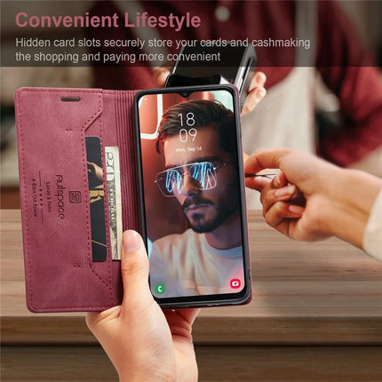 For Samsung Galaxy M23 5G / Galaxy A23 5G (Global Version) Wallet Case AUTSPACE A01 Leather Stand Cover with RFID Blocking Card Holder