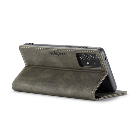 For Samsung Galaxy A40 Wallet Case AUTSPACE A01 Leather Stand Cover with RFID Blocking Card Holder