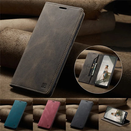 For Samsung Galaxy A40 Wallet Case AUTSPACE A01 Leather Stand Cover with RFID Blocking Card Holder