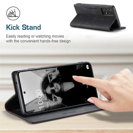 For Samsung Galaxy A40 Wallet Case AUTSPACE A01 Leather Stand Cover with RFID Blocking Card Holder