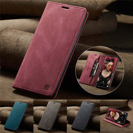 For Samsung Galaxy A40 Wallet Case AUTSPACE A01 Leather Stand Cover with RFID Blocking Card Holder