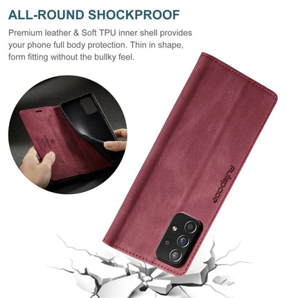 For Samsung Galaxy A40 Wallet Case AUTSPACE A01 Leather Stand Cover with RFID Blocking Card Holder