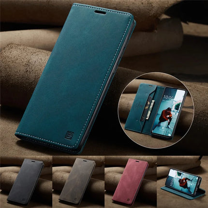 For Samsung Galaxy A40 Wallet Case AUTSPACE A01 Leather Stand Cover with RFID Blocking Card Holder