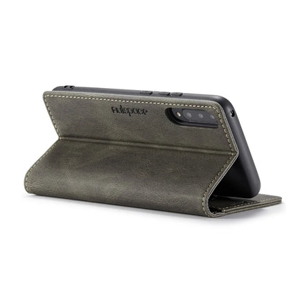 For Samsung Galaxy A50s / Galaxy A30s / Galaxy A50 Wallet Case AUTSPACE A01 Leather Stand Cover with RFID Blocking Card Holder
