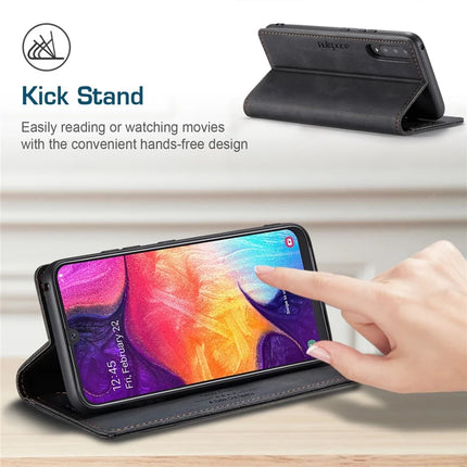 For Samsung Galaxy A50s / Galaxy A30s / Galaxy A50 Wallet Case AUTSPACE A01 Leather Stand Cover with RFID Blocking Card Holder