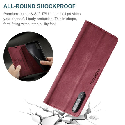 For Samsung Galaxy A50s / Galaxy A30s / Galaxy A50 Wallet Case AUTSPACE A01 Leather Stand Cover with RFID Blocking Card Holder