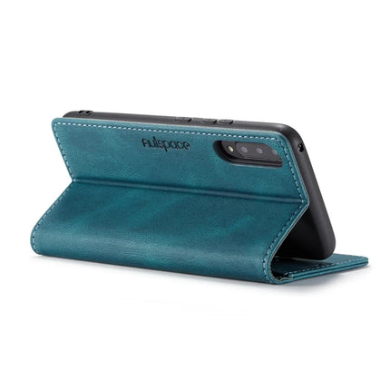 For Samsung Galaxy A50s / Galaxy A30s / Galaxy A50 Wallet Case AUTSPACE A01 Leather Stand Cover with RFID Blocking Card Holder