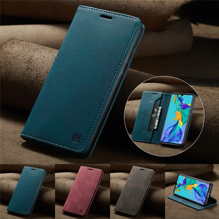 For Samsung Galaxy A50s / Galaxy A30s / Galaxy A50 Wallet Case AUTSPACE A01 Leather Stand Cover with RFID Blocking Card Holder