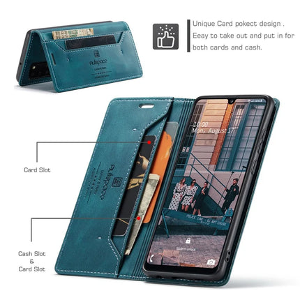 For Samsung Galaxy A31 Wallet Case AUTSPACE A01 Leather Stand Cover with RFID Blocking Card Holder