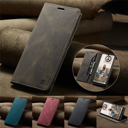 For Samsung Galaxy A31 Wallet Case AUTSPACE A01 Leather Stand Cover with RFID Blocking Card Holder