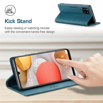 For Samsung Galaxy M42 5G / Galaxy A42 5G Wallet Case AUTSPACE A01 Leather Stand Cover with RFID Blocking Card Holder