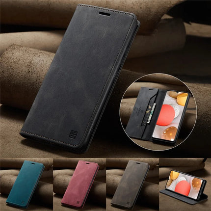 For Samsung Galaxy M42 5G / Galaxy A42 5G Wallet Case AUTSPACE A01 Leather Stand Cover with RFID Blocking Card Holder