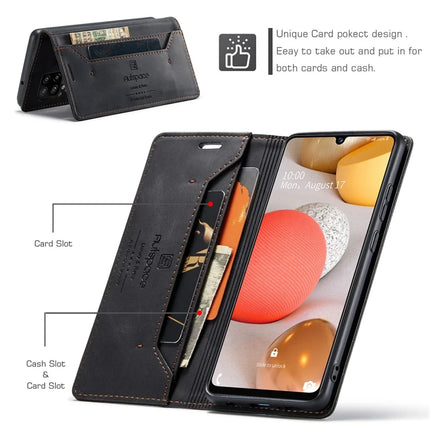 For Samsung Galaxy M42 5G / Galaxy A42 5G Wallet Case AUTSPACE A01 Leather Stand Cover with RFID Blocking Card Holder