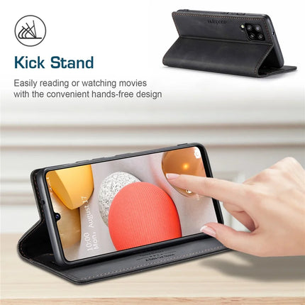 For Samsung Galaxy M42 5G / Galaxy A42 5G Wallet Case AUTSPACE A01 Leather Stand Cover with RFID Blocking Card Holder