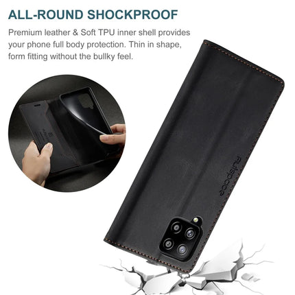 For Samsung Galaxy M42 5G / Galaxy A42 5G Wallet Case AUTSPACE A01 Leather Stand Cover with RFID Blocking Card Holder