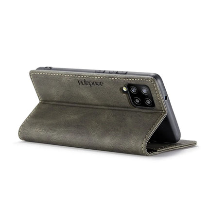 For Samsung Galaxy M42 5G / Galaxy A42 5G Wallet Case AUTSPACE A01 Leather Stand Cover with RFID Blocking Card Holder