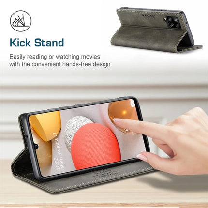 For Samsung Galaxy M42 5G / Galaxy A42 5G Wallet Case AUTSPACE A01 Leather Stand Cover with RFID Blocking Card Holder
