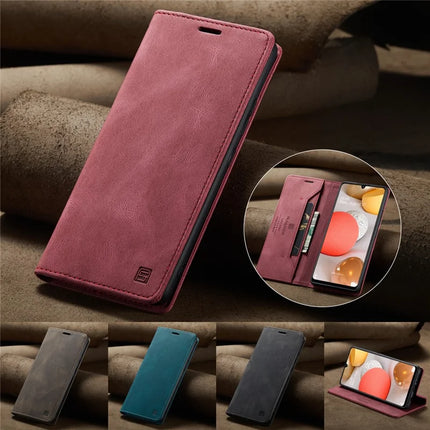 For Samsung Galaxy M42 5G / Galaxy A42 5G Wallet Case AUTSPACE A01 Leather Stand Cover with RFID Blocking Card Holder