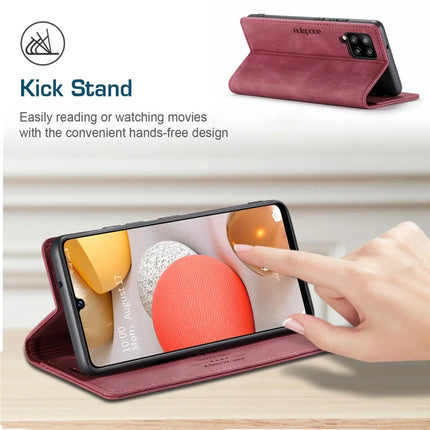 For Samsung Galaxy M42 5G / Galaxy A42 5G Wallet Case AUTSPACE A01 Leather Stand Cover with RFID Blocking Card Holder