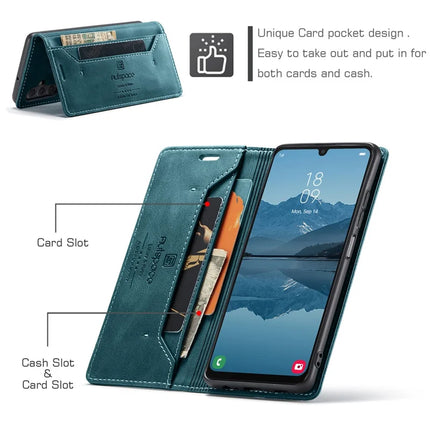 For Samsung Galaxy A24 4G (162.1 x 77.6 x 8.3mm) Wallet Case AUTSPACE A01 Leather Stand Cover with RFID Blocking Card Holder