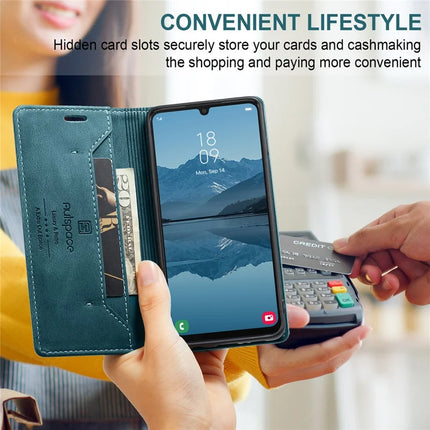 For Samsung Galaxy A24 4G (162.1 x 77.6 x 8.3mm) Wallet Case AUTSPACE A01 Leather Stand Cover with RFID Blocking Card Holder
