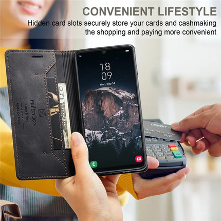 For Samsung Galaxy A24 4G (162.1 x 77.6 x 8.3mm) Wallet Case AUTSPACE A01 Leather Stand Cover with RFID Blocking Card Holder