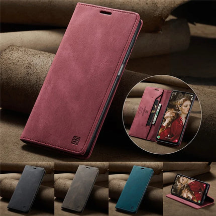 For Samsung Galaxy A15 5G / Galaxy A15 4G Wallet Case AUTSPACE A01 Leather Stand Cover with RFID Blocking Card Holder