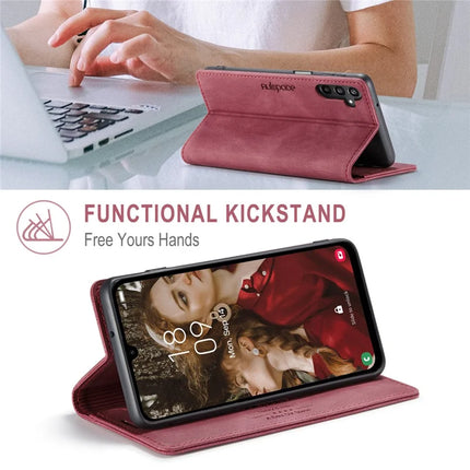 For Samsung Galaxy A15 5G / Galaxy A15 4G Wallet Case AUTSPACE A01 Leather Stand Cover with RFID Blocking Card Holder