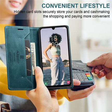 For Samsung Galaxy A15 5G / Galaxy A15 4G Wallet Case AUTSPACE A01 Leather Stand Cover with RFID Blocking Card Holder