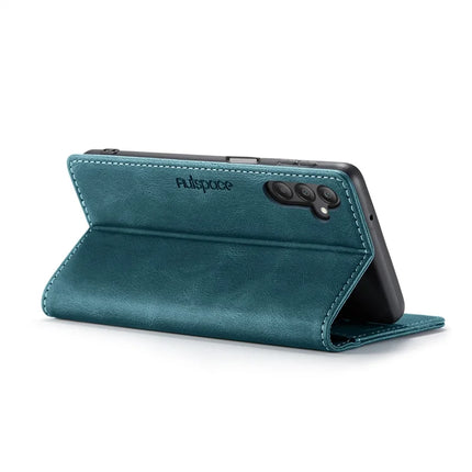 For Samsung Galaxy A25 5G (Global) (161.0 x 76.5 x 8.3mm) Wallet Case AUTSPACE A01 Leather Stand Cover with RFID Blocking Card Holder
