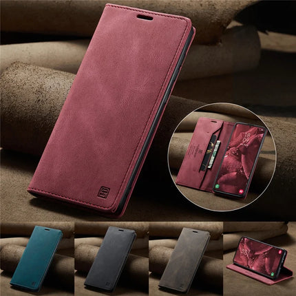 For Samsung Galaxy A35 5G Wallet Case AUTSPACE A01 Leather Stand Cover with RFID Blocking Card Holder