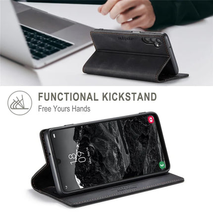 For Samsung Galaxy A35 5G Wallet Case AUTSPACE A01 Leather Stand Cover with RFID Blocking Card Holder