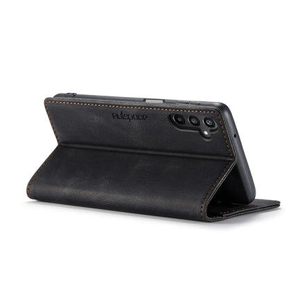 For Samsung Galaxy A16 5G Wallet Case AUTSPACE A01 Leather Stand Cover with RFID Blocking Card Holder