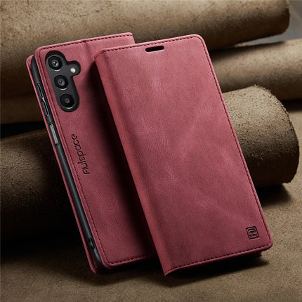 For Samsung Galaxy A16 5G Wallet Case AUTSPACE A01 Leather Stand Cover with RFID Blocking Card Holder