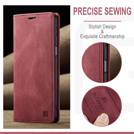 For Samsung Galaxy A16 5G Wallet Case AUTSPACE A01 Leather Stand Cover with RFID Blocking Card Holder